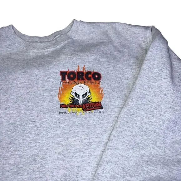 2006 Torco Racing Sweatshirt Sz XL Grey Double Sided Grpahic Pullobver Crewneck - Picture 2 of 10